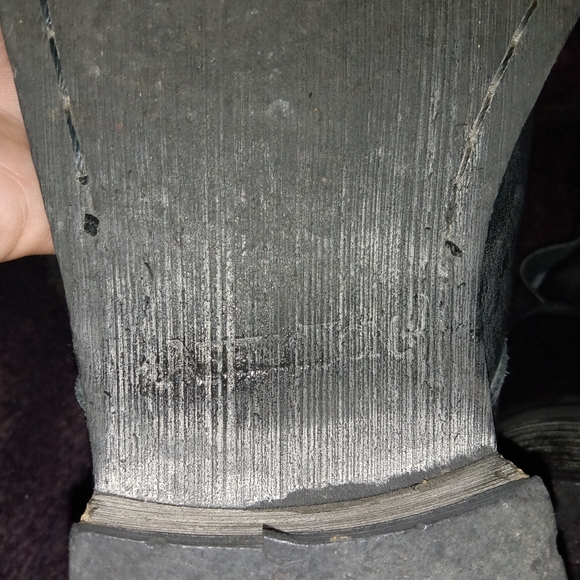 Affliction Black Pull Up 7 Eyelet Military Leather Lace Up Combat Boots - Picture 9 of 10